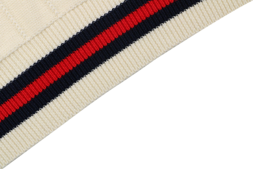 Gucci Pocket Double G Jacquard Short Sleeve Polo – Cream