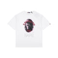 A Bathing Ape BAPE Ape Head Rhinestone Stud Graphic Print Short Sleeve Tee – White