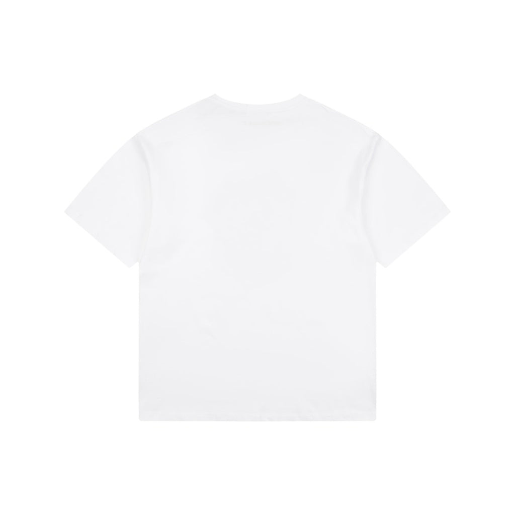 A Bathing Ape BAPE Ape Head Rhinestone Stud Graphic Print Short Sleeve Tee – White