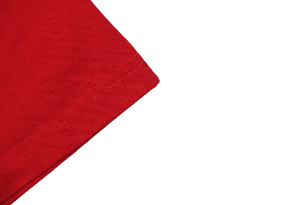 A Bathing Ape BAPE Ape Head Rhinestone Stud Graphic Print Short Sleeve Tee – Red