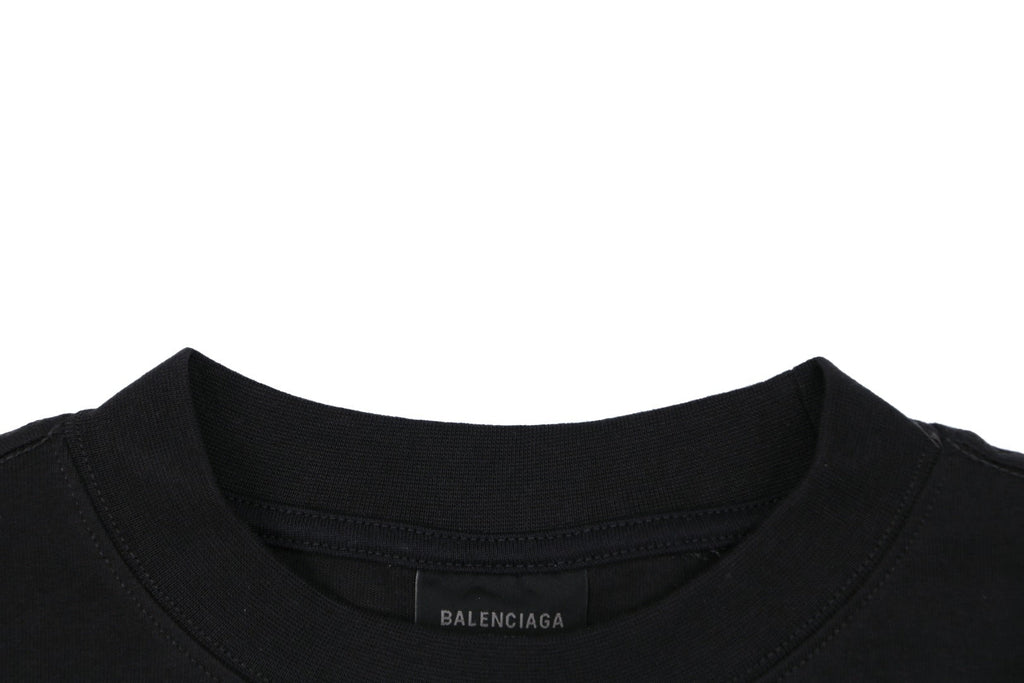Balenciaga x WFP World Food Programme Blue Print Short Sleeve Tee — Black