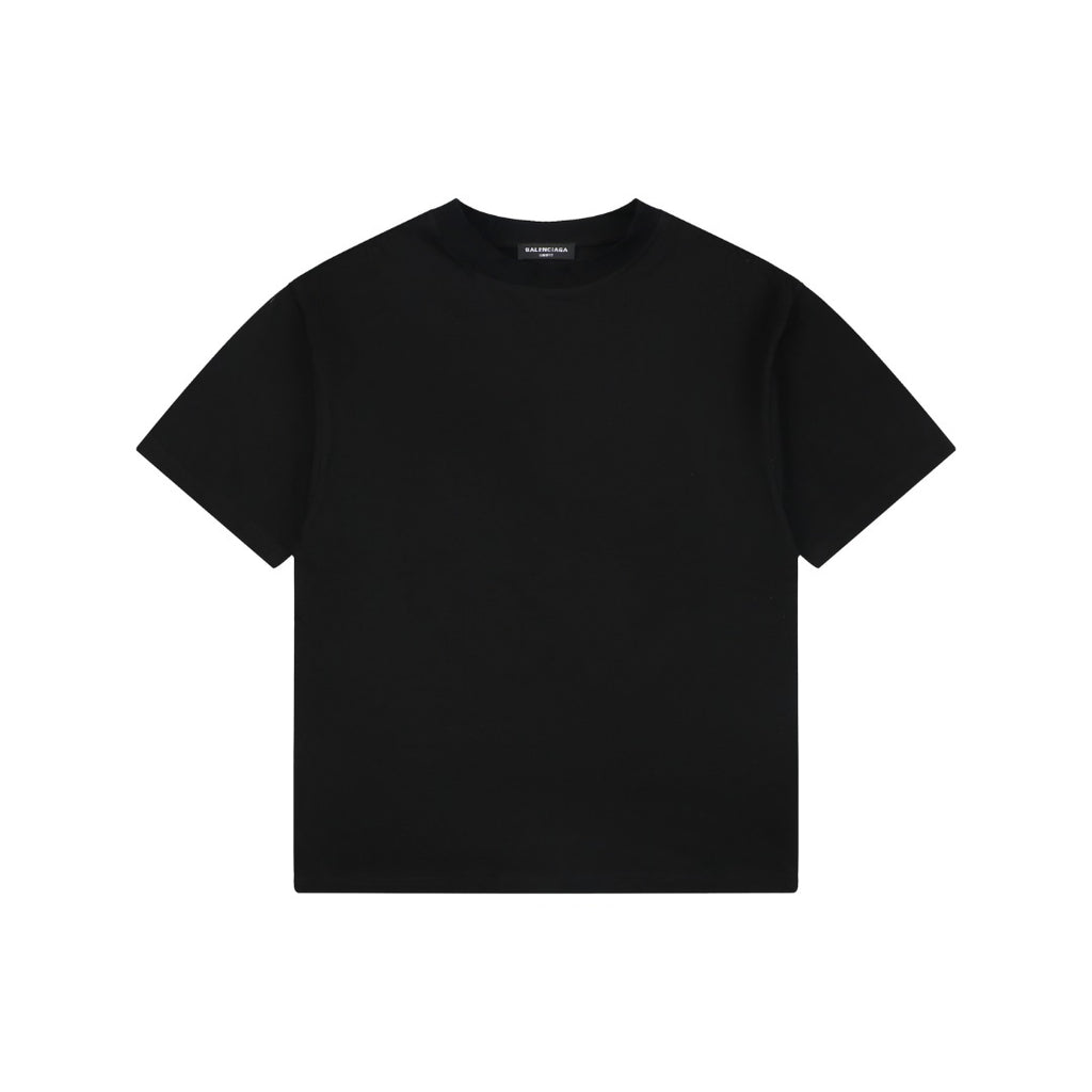 Balenciaga Unifit Hem Label Short Sleeve Tee – Black