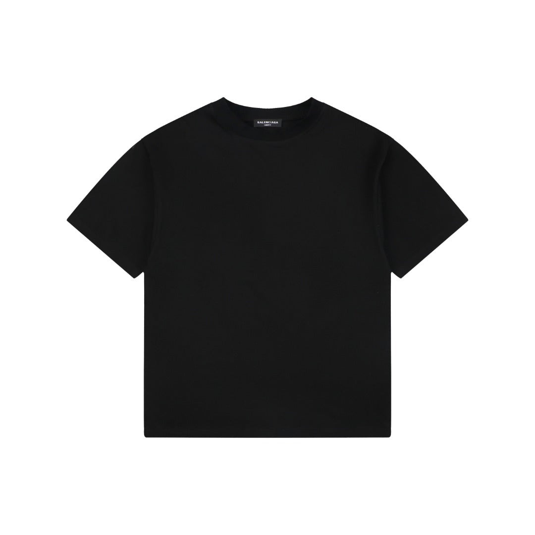 Balenciaga Unifit Hem Label Short Sleeve Tee – Black