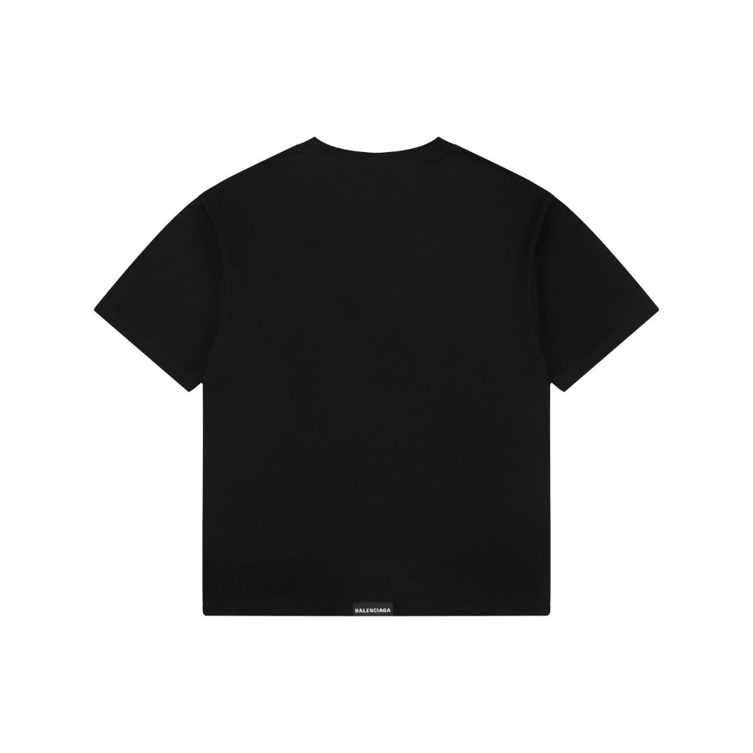 Balenciaga Unifit Hem Label Short Sleeve Tee – Black