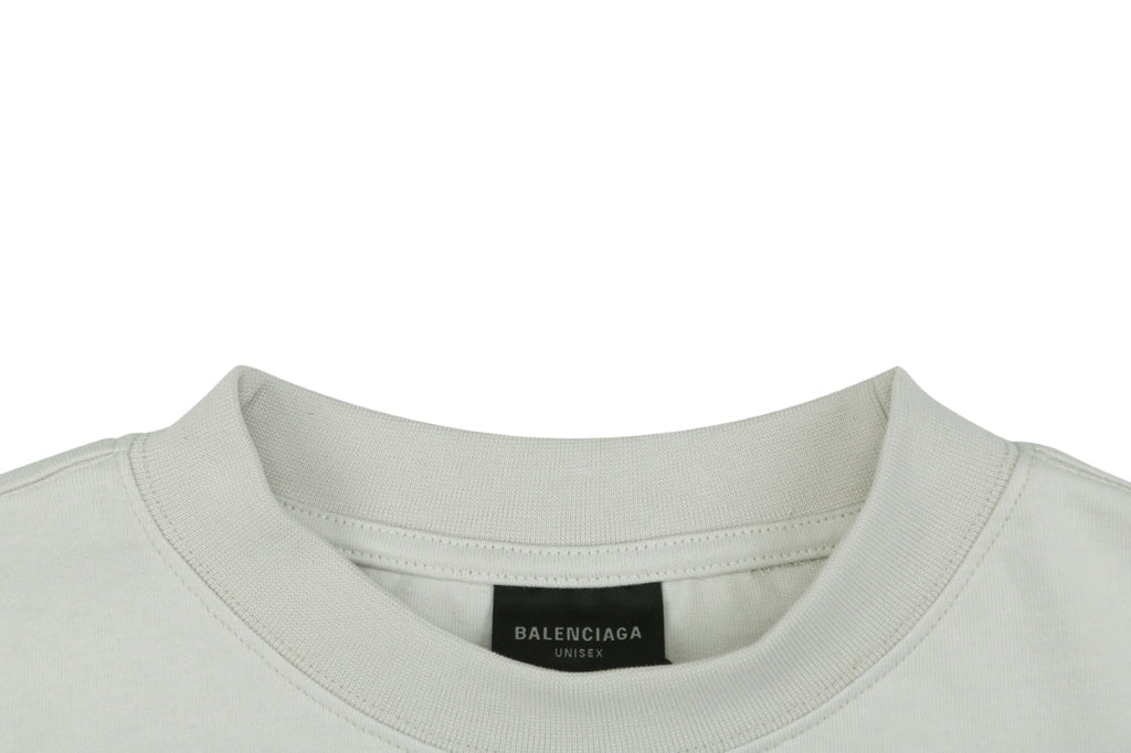 Balenciaga x WFP World Food Programme Blue Print Short Sleeve Tee — Cream