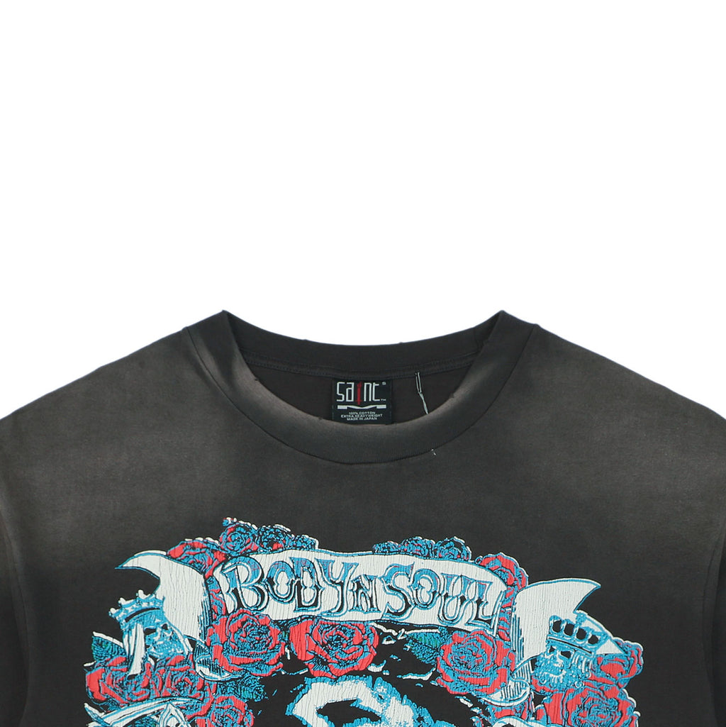 Saint Michael SAINT666 Rose Jesus Tattoo Graphic Print Short Sleeve Tee