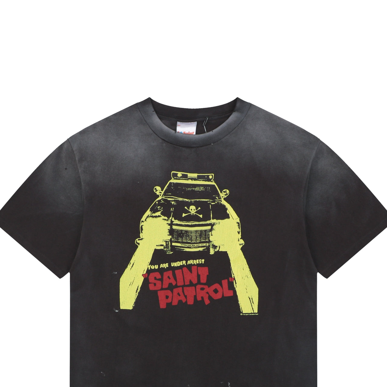 Saint Michael Saint Patrol Hell Car Skull Graphic Print Short Sleeve Tee