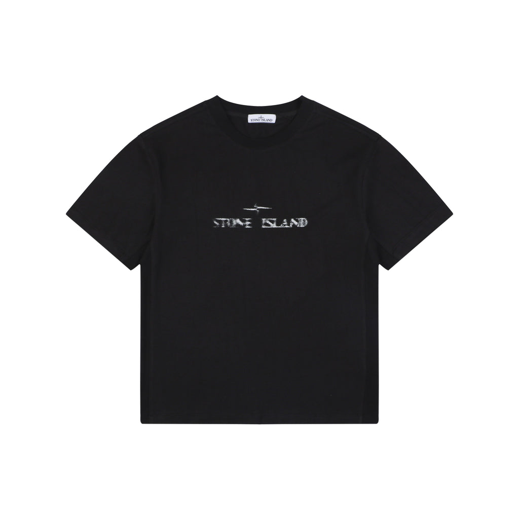 Stone Island Speed Star Logo Print Short Sleeve Tee – Black