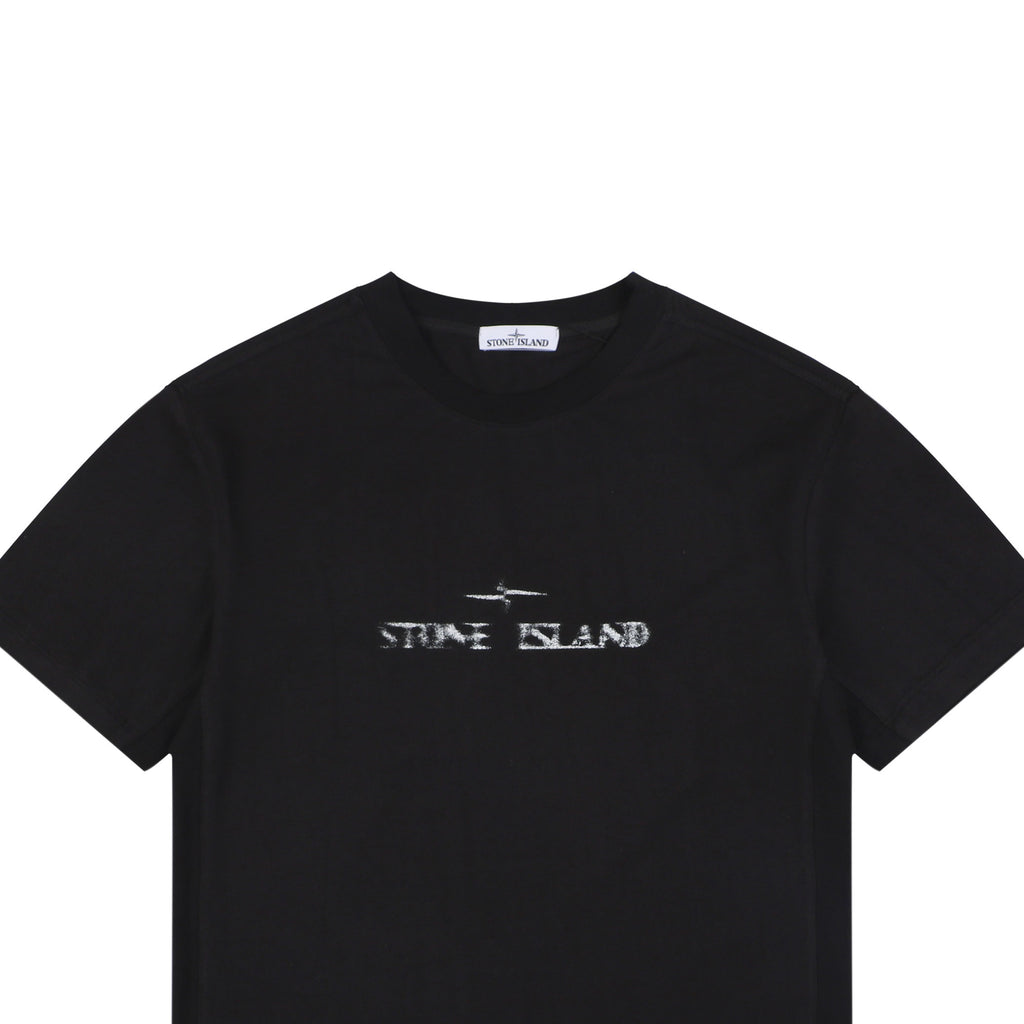 Stone Island Speed Star Logo Print Short Sleeve Tee – Black