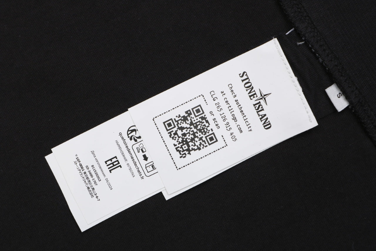 Stone Island Speed Star Logo Print Short Sleeve Tee – Black