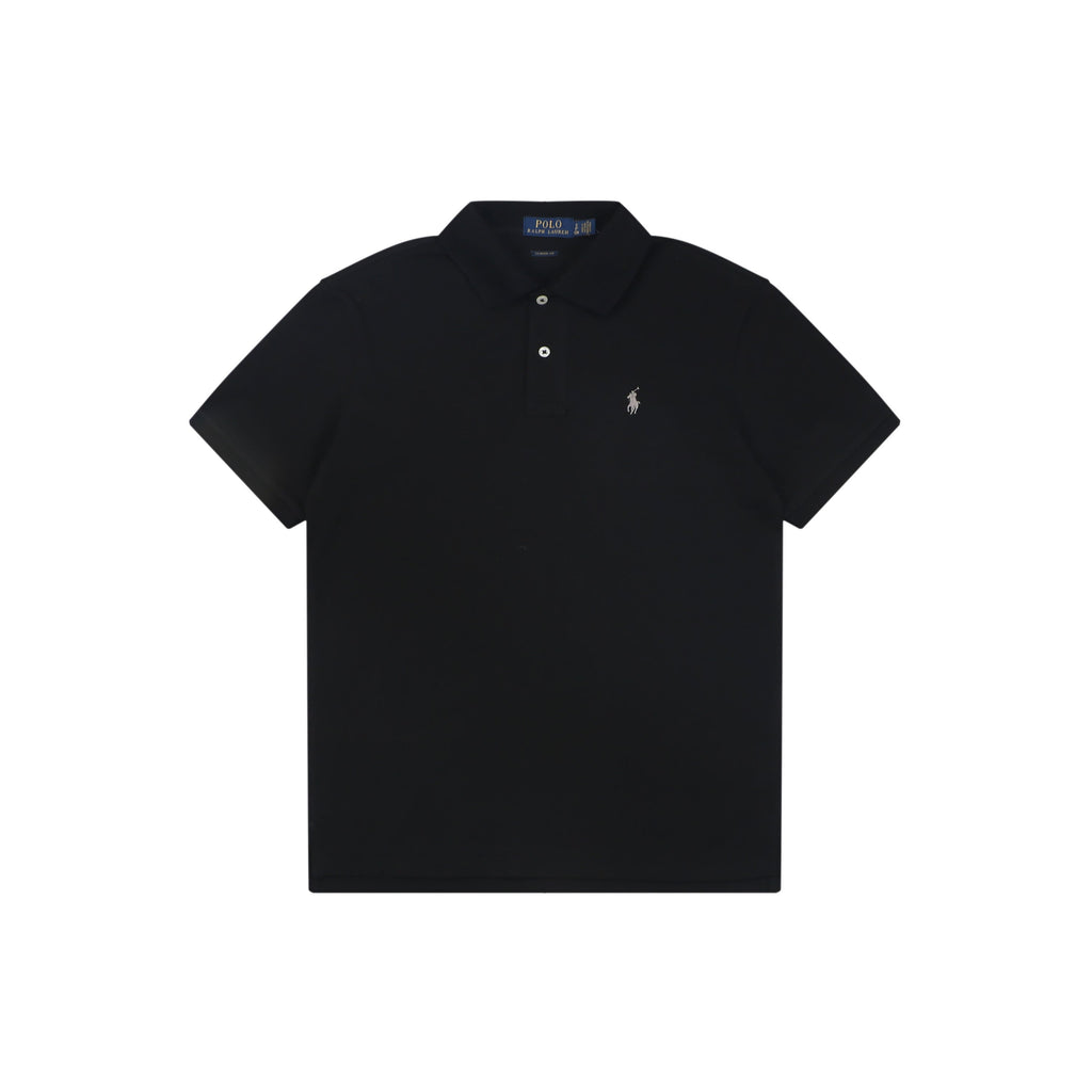 Ralph Lauren Pony Logo Embroidered Polo Short Sleeve — Black