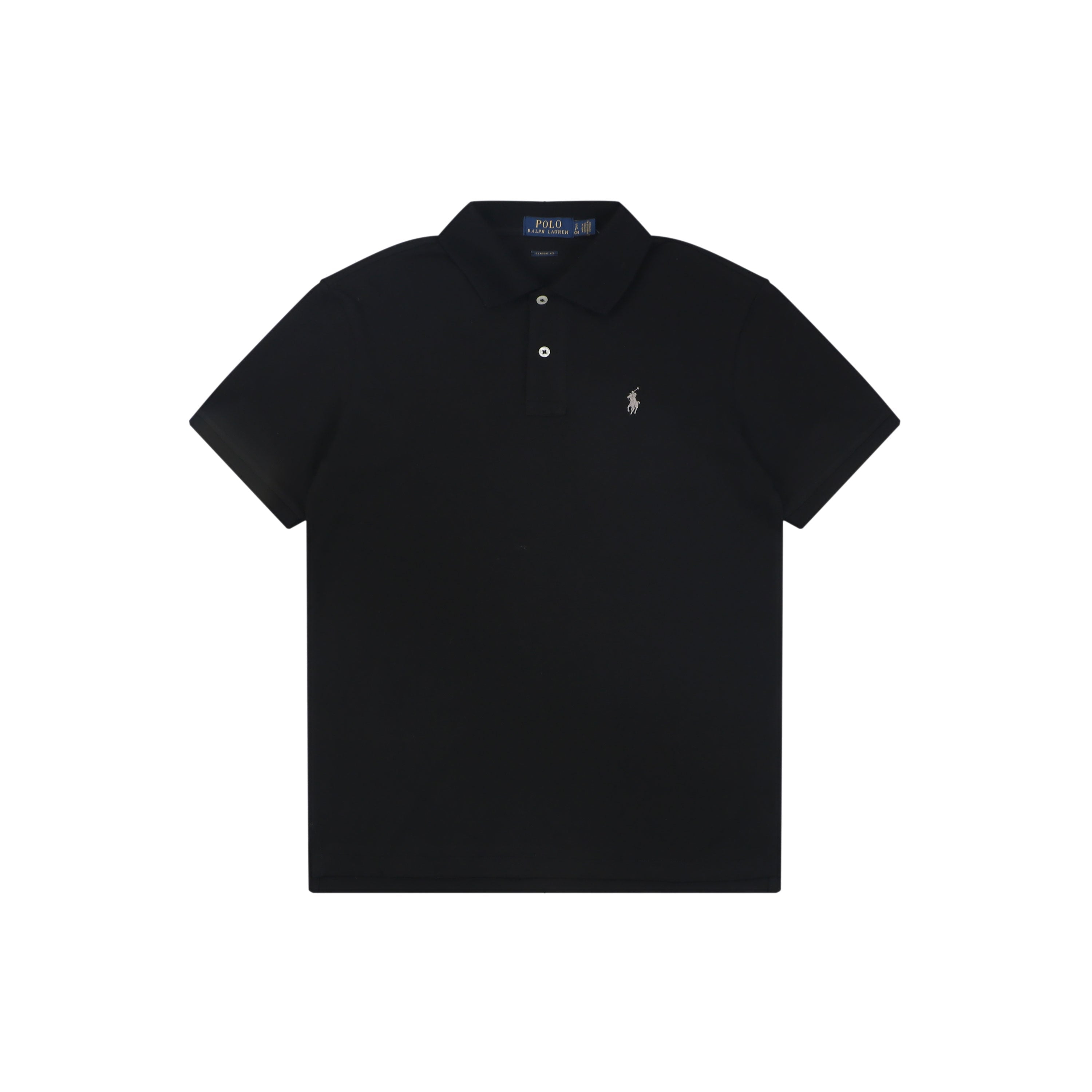 Ralph Lauren Pony Logo Embroidered Polo Short Sleeve — Black