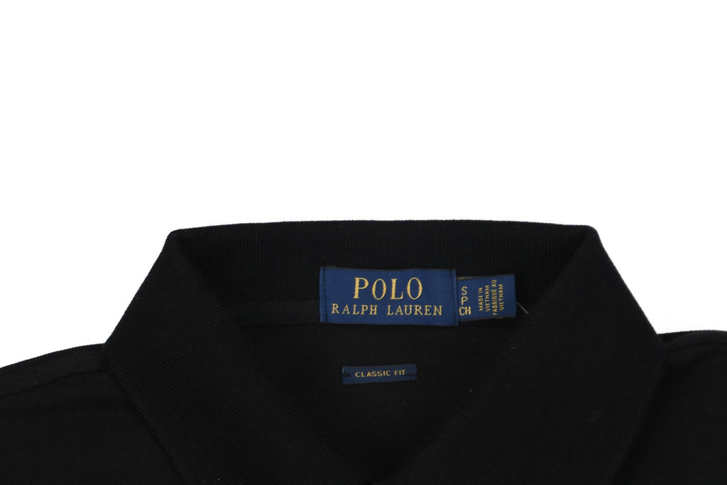 Ralph Lauren Pony Logo Embroidered Polo Short Sleeve — Black