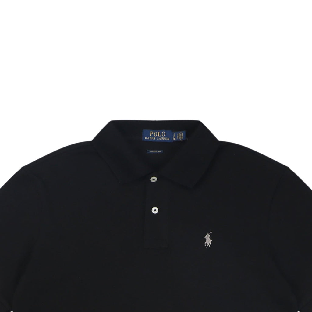 Ralph Lauren Pony Logo Embroidered Polo Short Sleeve — Black