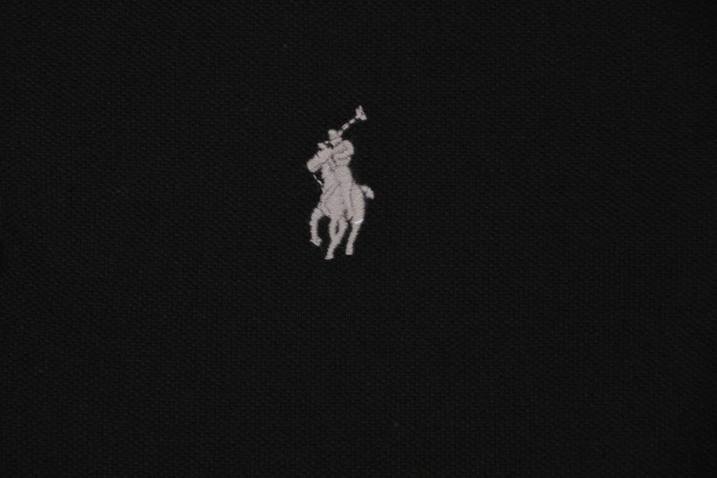 Ralph Lauren Pony Logo Embroidered Polo Short Sleeve — Black