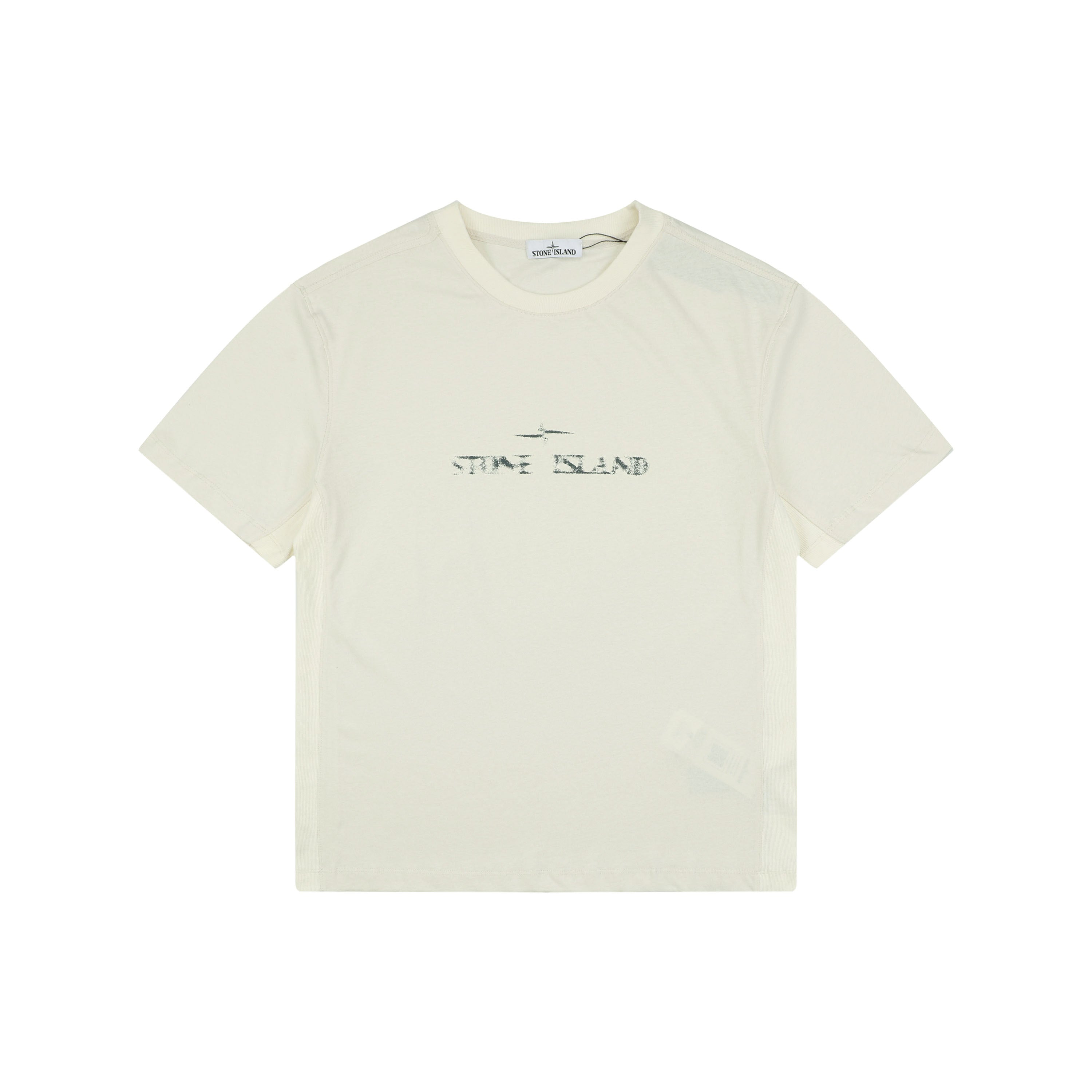 Stone Island Speed Star Logo Print Short Sleeve Tee – Cream