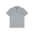 Burberry Equestrian Knight Embroidered Polo Short Sleeve — Light Grey