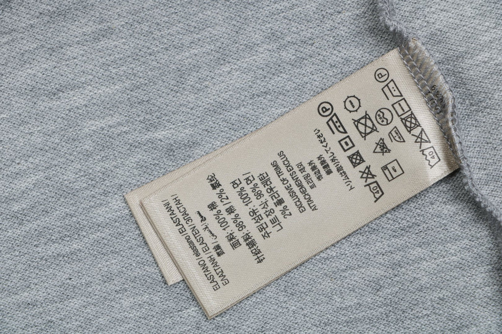 Burberry Equestrian Knight Embroidered Polo Short Sleeve — Light Grey