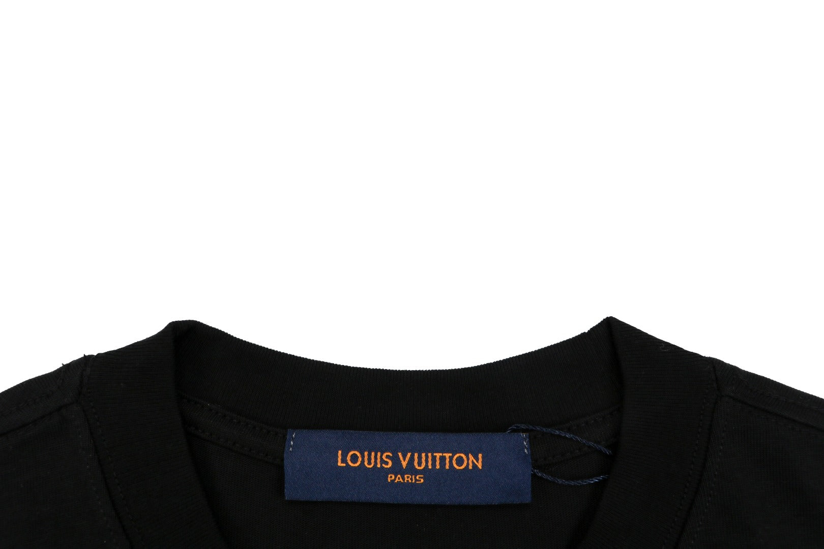 Louis Vuitton LV Graffiti Checkerboard Hem Print Short Sleeve Tee – Black