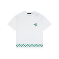 Louis Vuitton LV Graffiti Checkerboard Hem Print Short Sleeve Tee – White