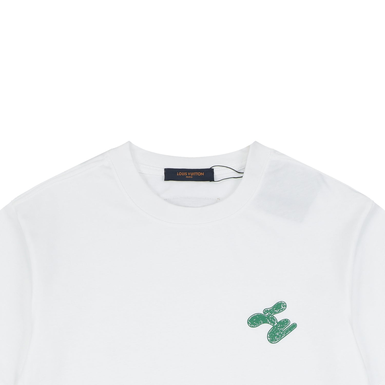 Louis Vuitton LV Graffiti Checkerboard Hem Print Short Sleeve Tee – White