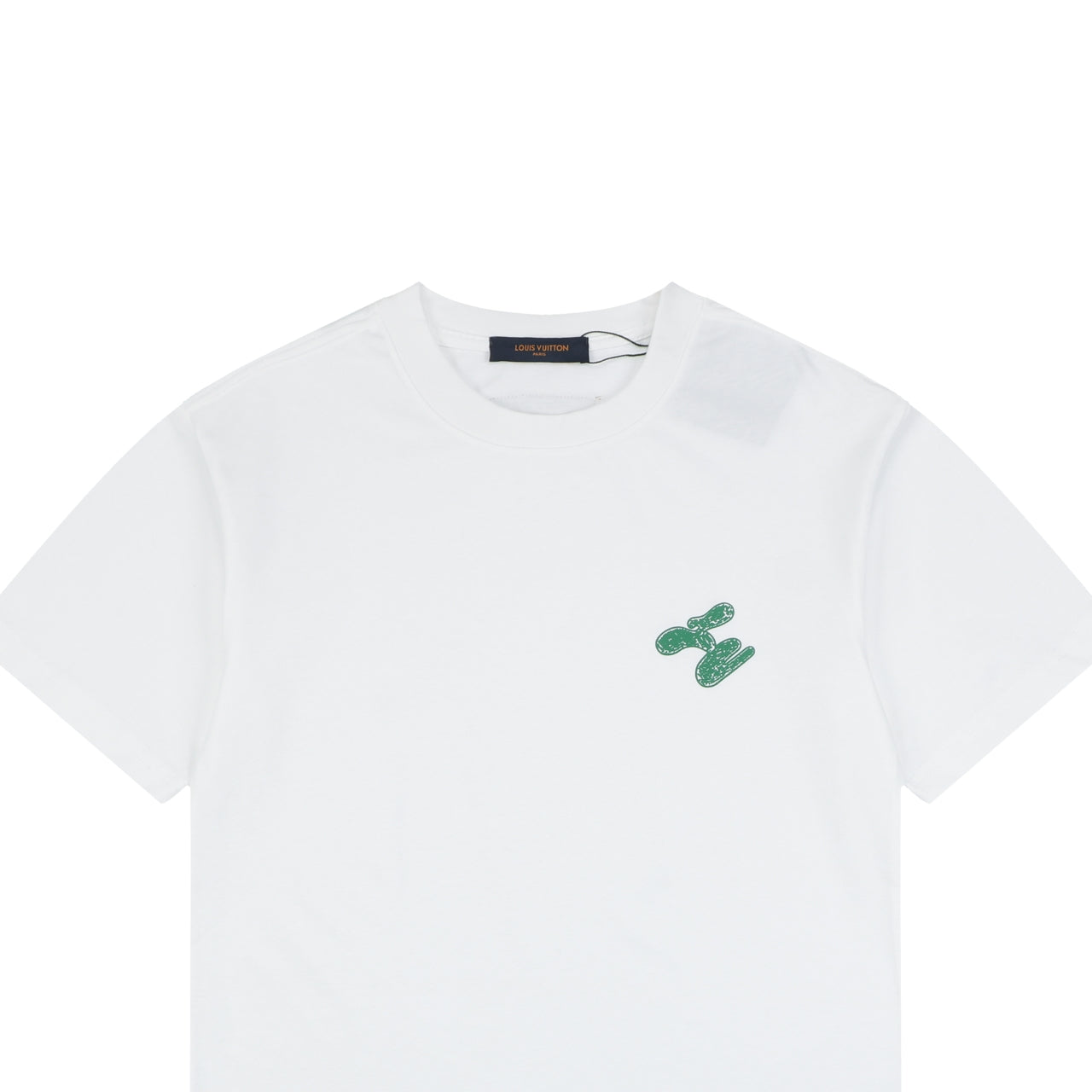 Louis Vuitton LV Graffiti Checkerboard Hem Print Short Sleeve Tee – White
