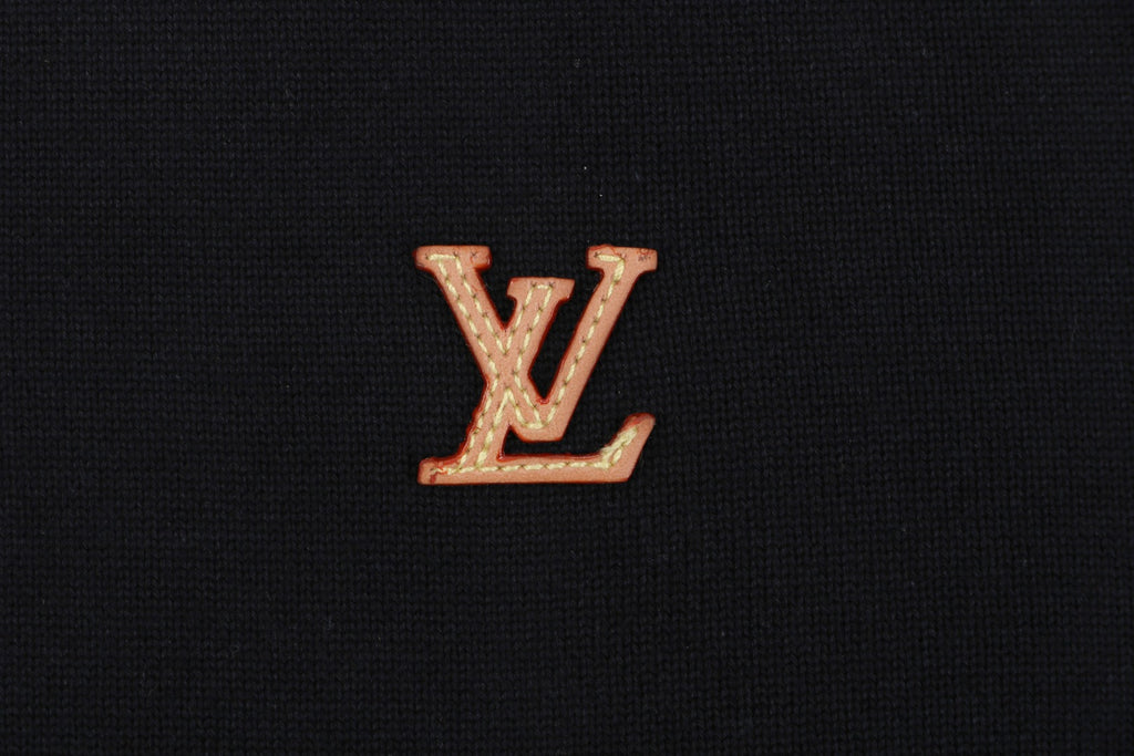 Louis Vuitton LV Monogram Leather Patch Reversible Bomber Jacket – Black