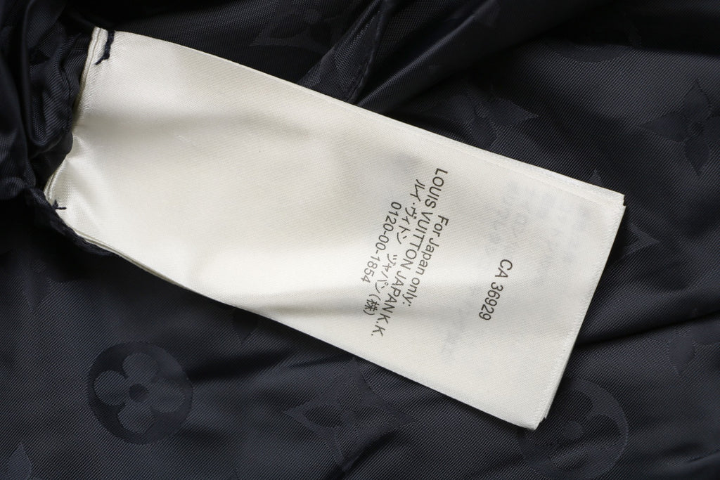 Louis Vuitton LV Monogram Leather Patch Reversible Bomber Jacket – Black