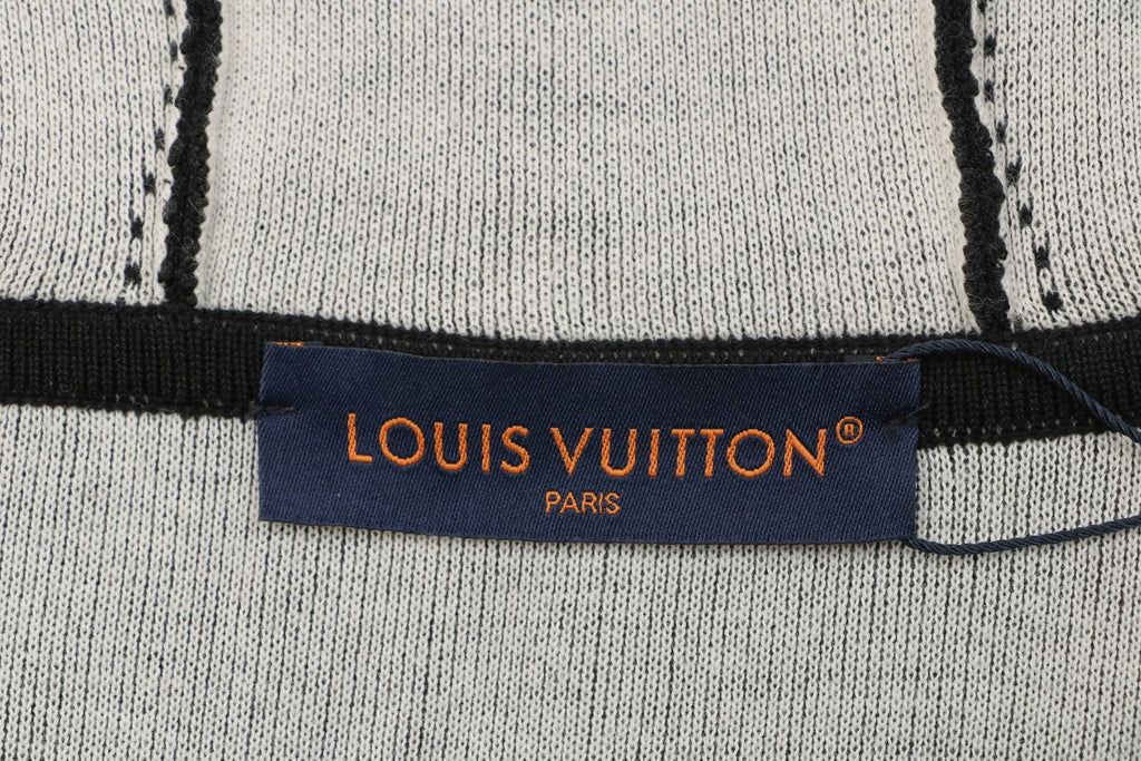 Louis Vuitton LV Intarsia Star Panel Zip-Up Hoodie – Black