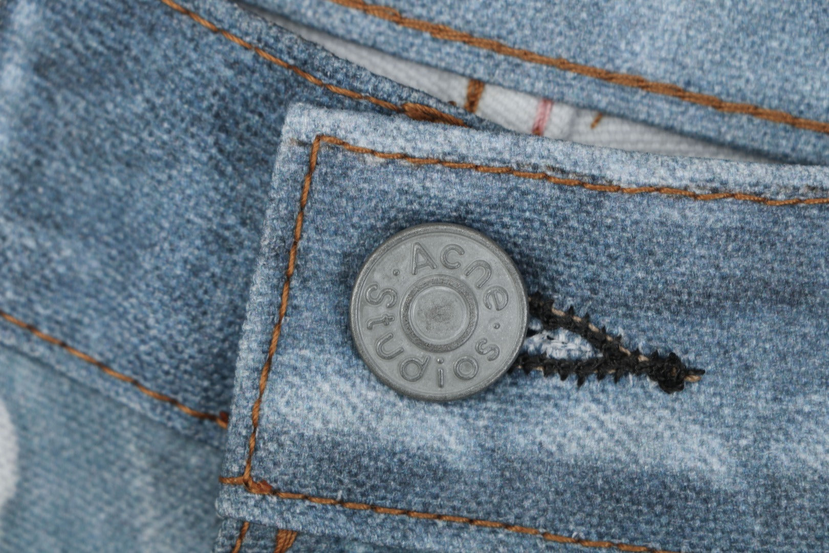 Acne Studios 1981M Heavily Distressed Raw Edge Denim Shorts — Mid Blue