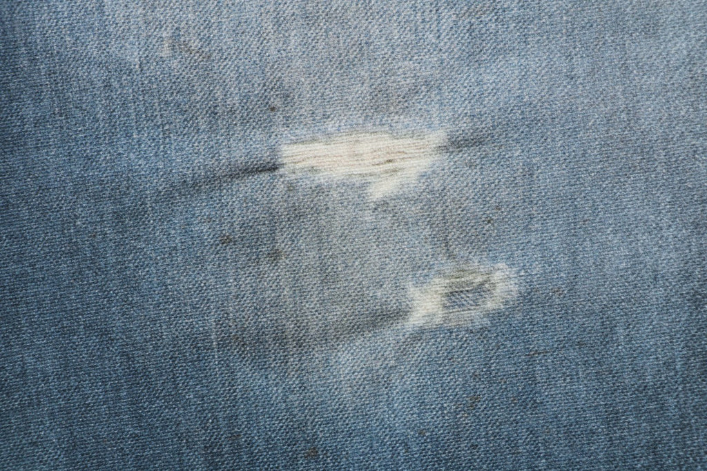 Acne Studios 1981M Heavily Distressed Raw Edge Denim Shorts — Mid Blue