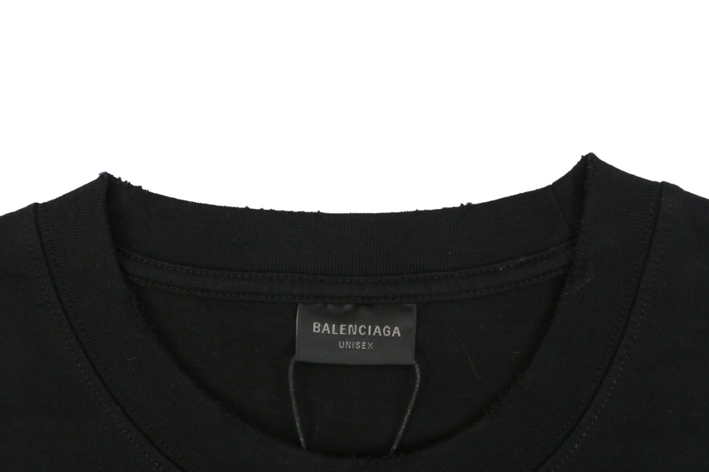 Balenciaga 1917 Circle Logo Everyday Rock N Roll Print Short Sleeve Tee – Black