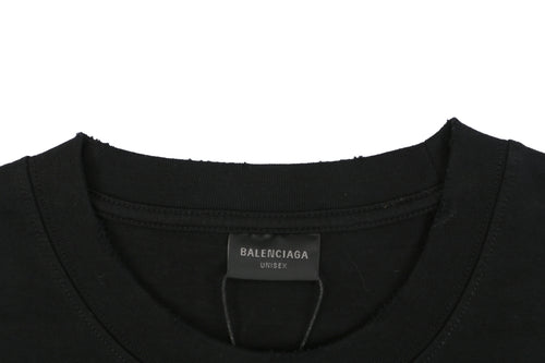 Balenciaga 1917 Circle Logo Everyday Rock N Roll Print Short Sleeve Tee – Black