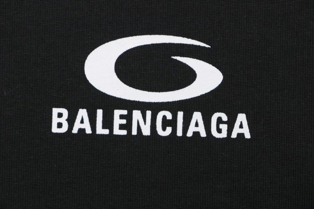 Balenciaga 1917 Circle Logo Everyday Rock N Roll Print Short Sleeve Tee – Black
