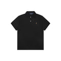 Ralph Lauren Multi-Color Pony Logo Embroidered Polo Short Sleeve — Black