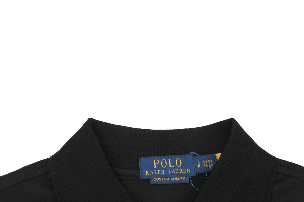 Ralph Lauren Multi-Color Pony Logo Embroidered Polo Short Sleeve — Black