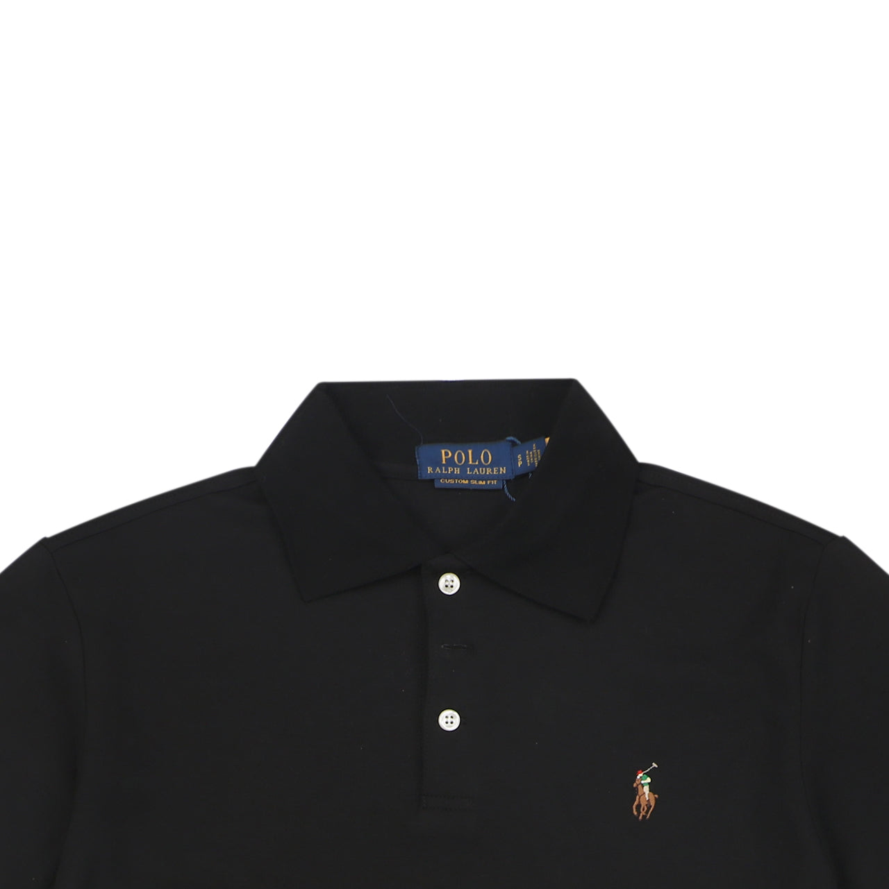Ralph Lauren Multi-Color Pony Logo Embroidered Polo Short Sleeve — Black