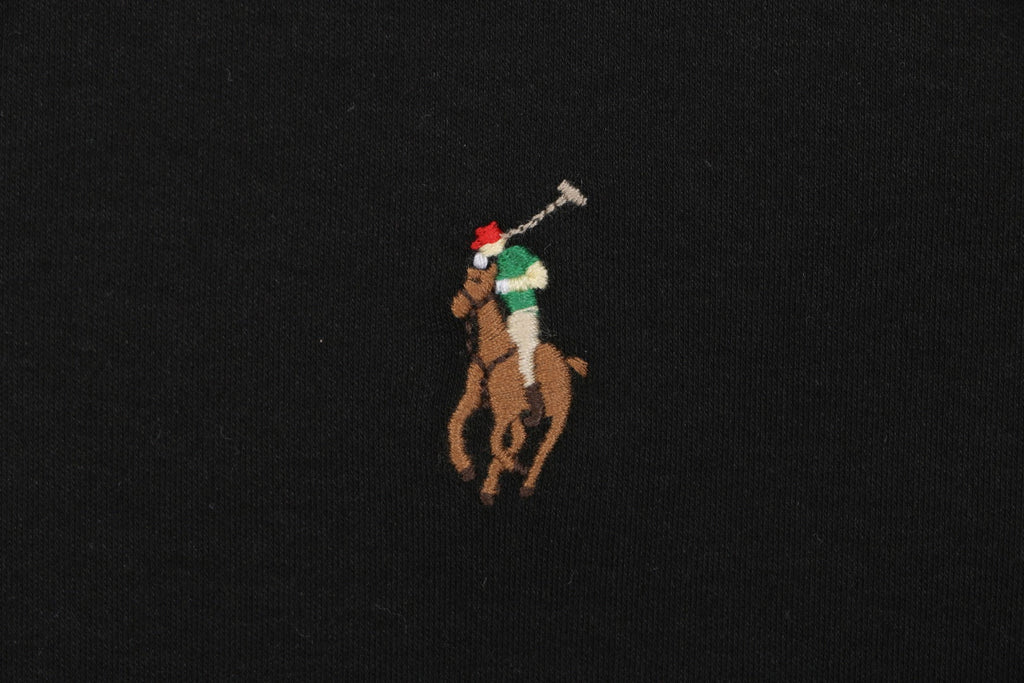 Ralph Lauren Multi-Color Pony Logo Embroidered Polo Short Sleeve — Black