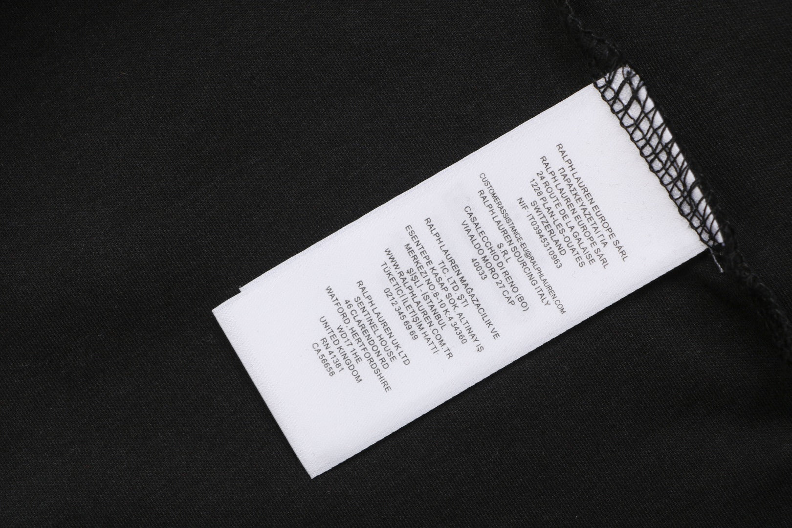 Ralph Lauren Multi-Color Pony Logo Embroidered Polo Short Sleeve — Black