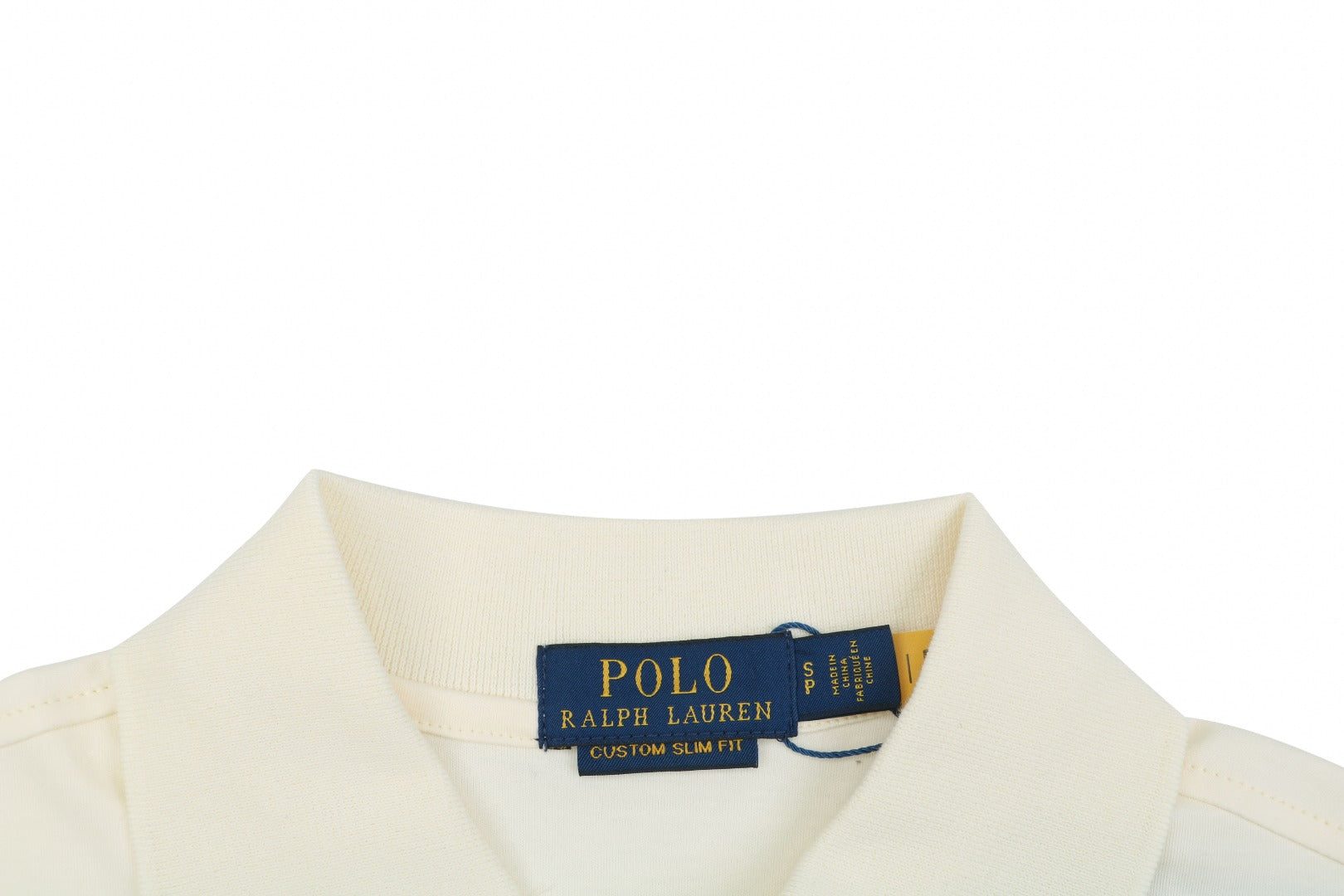 Ralph Lauren Multi-Color Pony Logo Embroidered Polo Short Sleeve — Cream