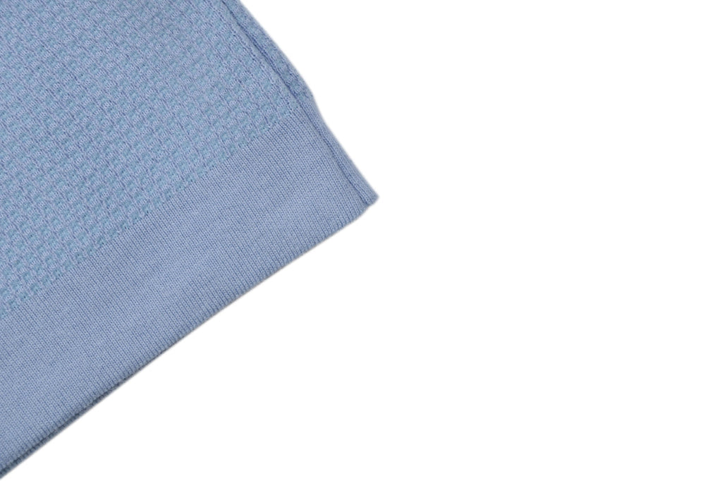 Louis Vuitton Contrast Placket Pocket Logo Short Sleeve Shirt — Ice Blue