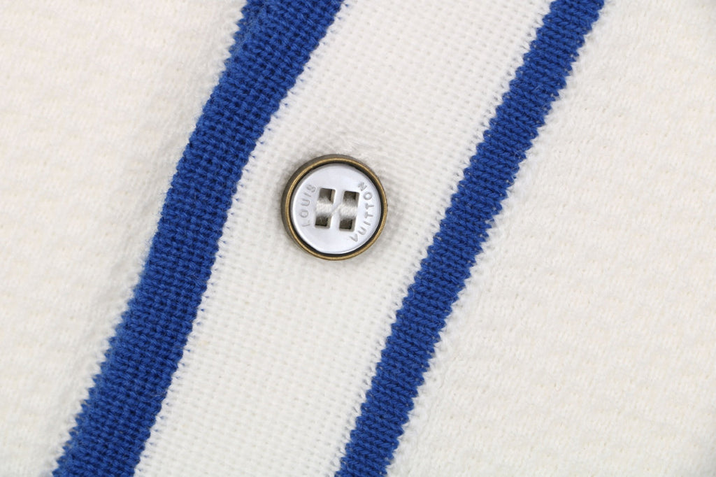 Louis Vuitton Contrast Placket Pocket Logo Short Sleeve Shirt — Cream