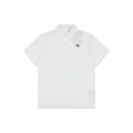 Prada Gold Triangle Logo Piqué Polo Short Sleeve – White