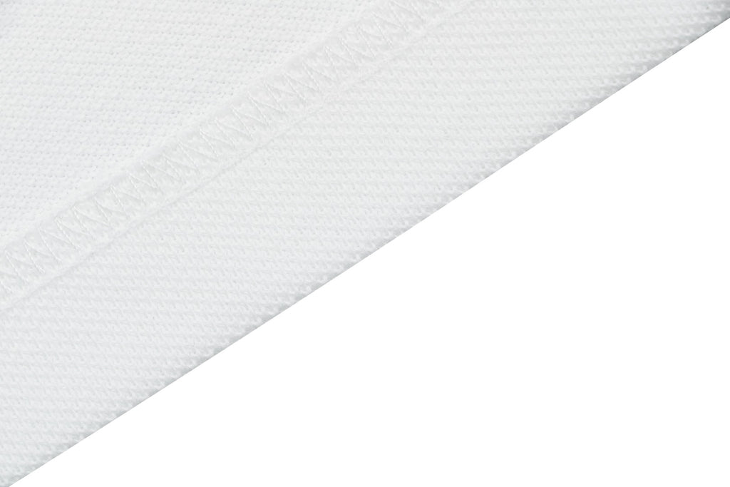 Prada Gold Triangle Logo Piqué Polo Short Sleeve – White