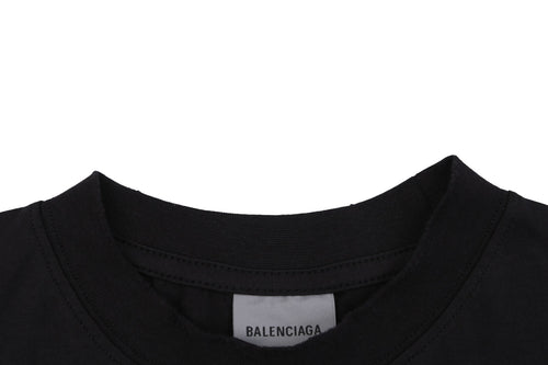 Balenciaga Avenue George V Paris Street Scene Photo Print Short Sleeve Tee – Black