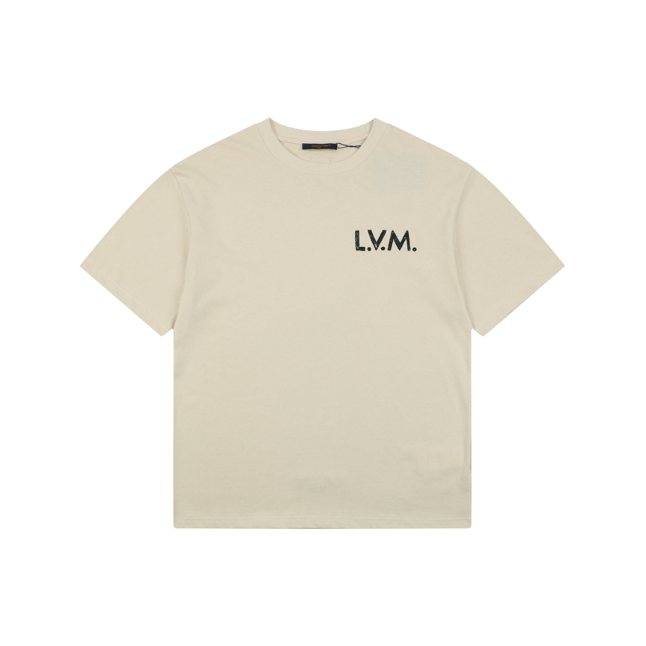 Louis Vuitton L.V.M. Leather Patch Label Short Sleeve Tee – Cream