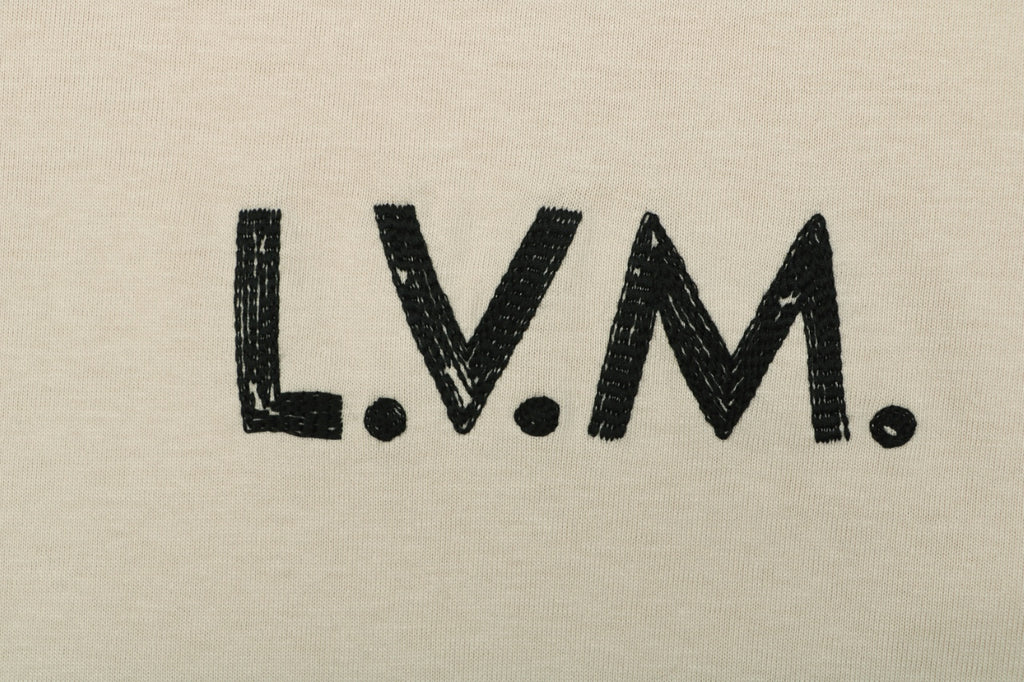 Louis Vuitton L.V.M. Leather Patch Label Short Sleeve Tee – Cream