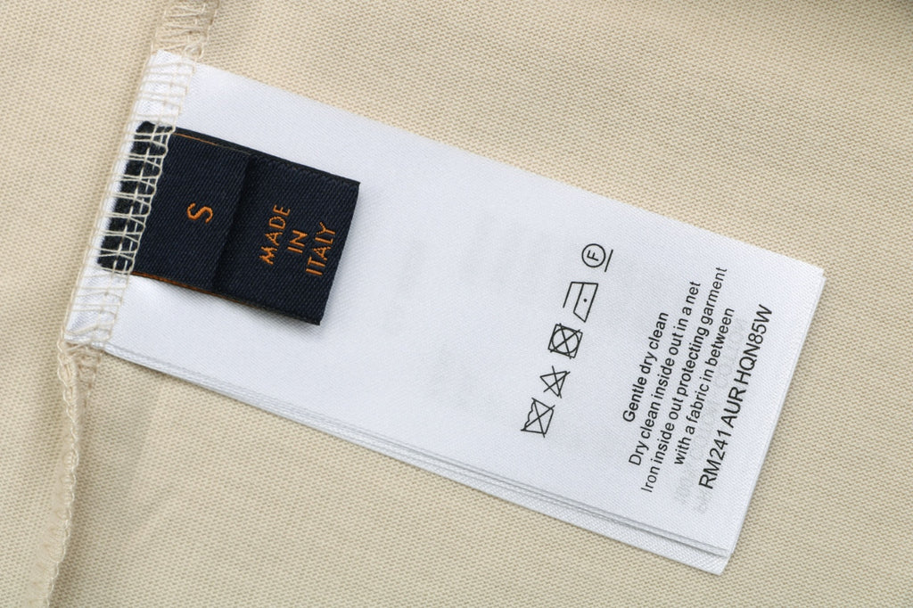 Louis Vuitton L.V.M. Leather Patch Label Short Sleeve Tee – Cream