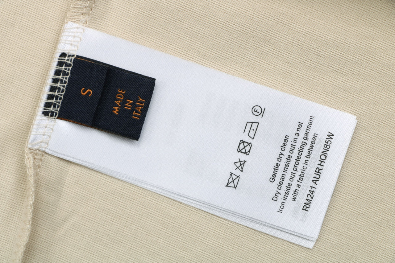 Louis Vuitton L.V.M. Leather Patch Label Short Sleeve Tee – Cream
