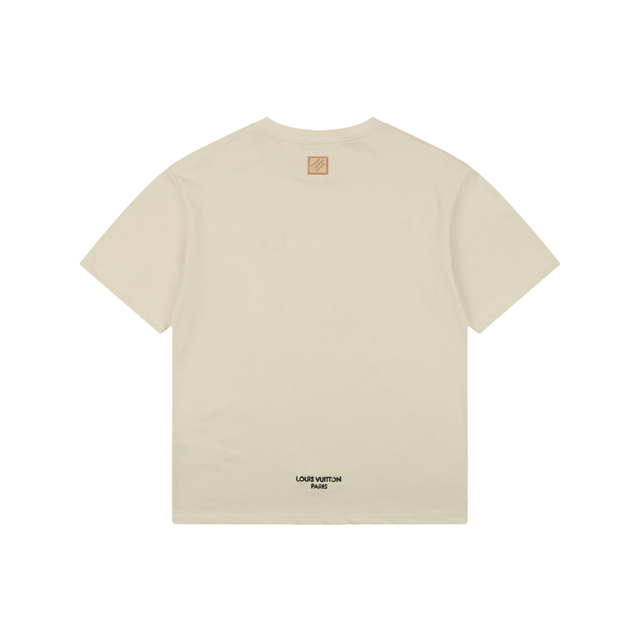 Louis Vuitton L.V.M. Leather Patch Label Short Sleeve Tee – Cream